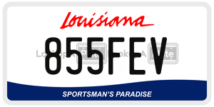 855FEV  license plate in LA