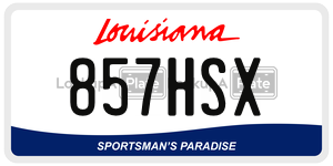 857HSX  license plate in LA