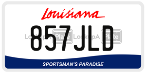 857JLD  license plate in LA