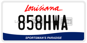 858HWA  license plate in LA