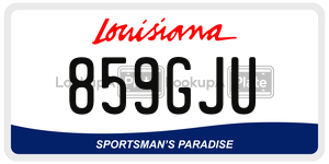 859GJU  license plate in LA