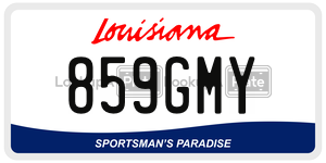 859GMY  license plate in LA