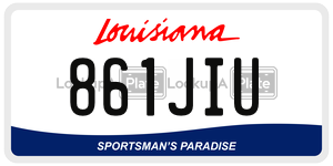 861JIU  license plate in LA