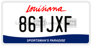 861JXF  license plate in LA