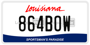864BOW  license plate in LA