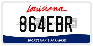 864EBR  license plate in LA