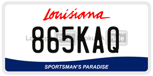 865KAQ  license plate in LA