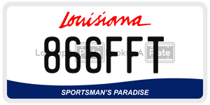 866FFT  license plate in LA