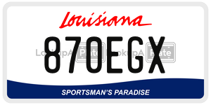 870EGX  license plate in LA