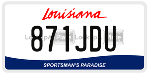 871JDU  license plate in LA