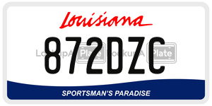 872DZC  license plate in LA
