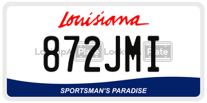 872JMI  license plate in LA