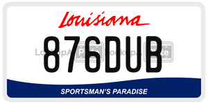 876DUB  license plate in LA
