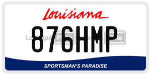 876HMP  license plate in LA