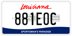 881EOC  license plate in LA