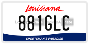 881GLC  license plate in LA