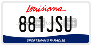 881JSU  license plate in LA