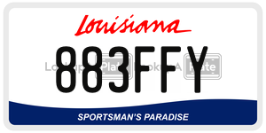 883FFY  license plate in LA