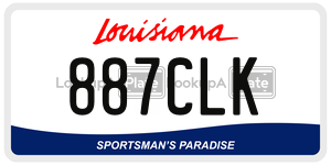 887CLK license plate in Louisiana