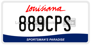 889CPS license plate in Louisiana