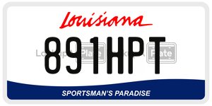 891HPT license plate in Louisiana