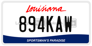 894KAW  license plate in LA