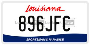 896JFC  license plate in LA