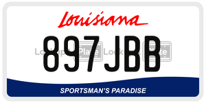 897JBB  license plate in LA