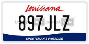 897JLZ  license plate in LA