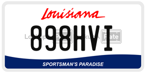 898HVI  license plate in LA