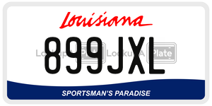 899JXL  license plate in LA