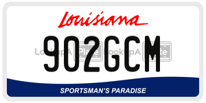 902GCM  license plate in LA
