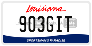 903GIT license plate in Louisiana