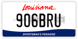 906BRU  license plate in LA