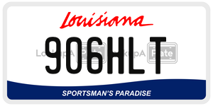 906HLT  license plate in LA