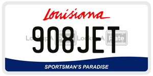 908JET  license plate in LA