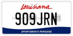 909JRN  license plate in LA