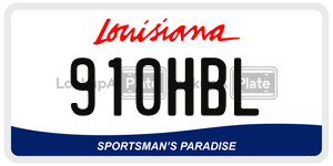 910HBL  license plate in LA