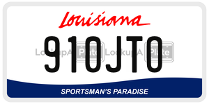 910JTO  license plate in LA