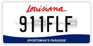 911FLF  license plate in LA