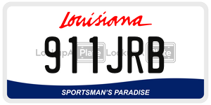 911JRB  license plate in LA