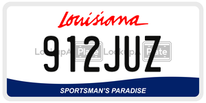 912JUZ  license plate in LA