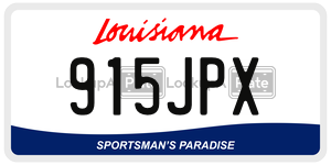 915JPX  license plate in LA