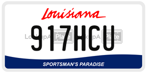 917HCU license plate in Louisiana