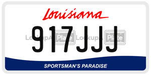 917JJJ  license plate in LA