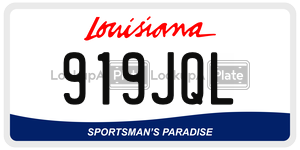 919JQL  license plate in LA