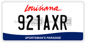 921AXR  license plate in LA