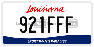 921FFF  license plate in LA