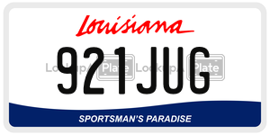 921JUG  license plate in LA