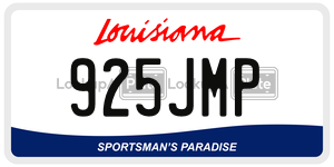925JMP  license plate in LA